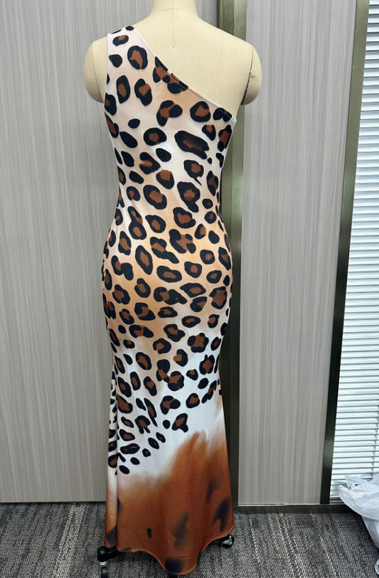 Платье Amaraé Wild Chic с леопардовым принтом, женское модное вечернее платье облегающего силуэта для вечеринки.