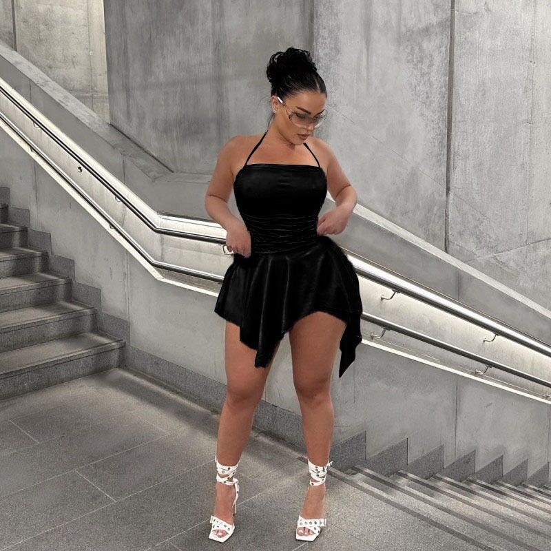 Короткое платье неправильной формы для женщин