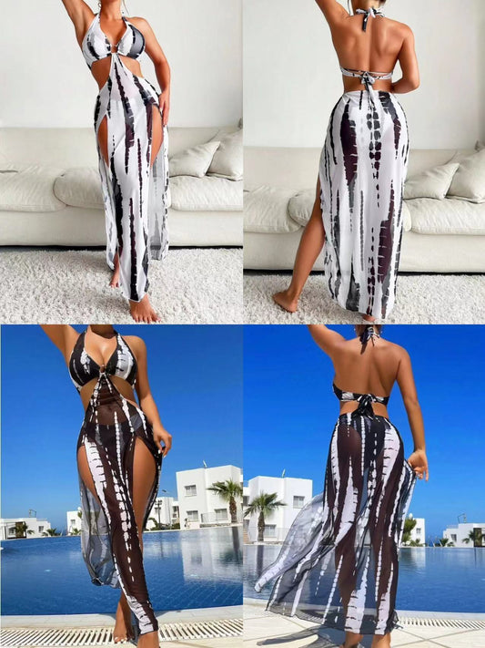 Бикини-бикини из трех частей, женский купальник-бикини