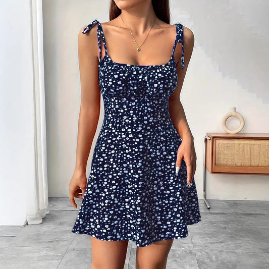 Élise Fleur French Floral Strap Summer Dress