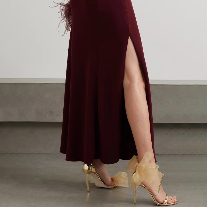 Асимметричные туфли-шпильки с открытым носком