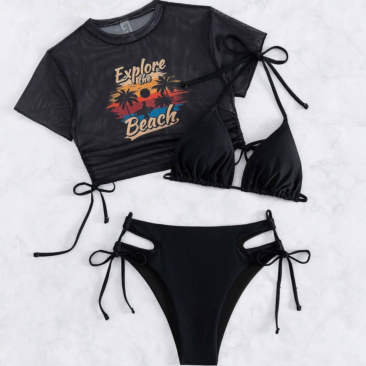 Бикини-купальник из трех частей для женщин