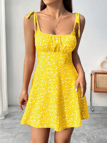 Élise Fleur French Floral Strap Summer Dress