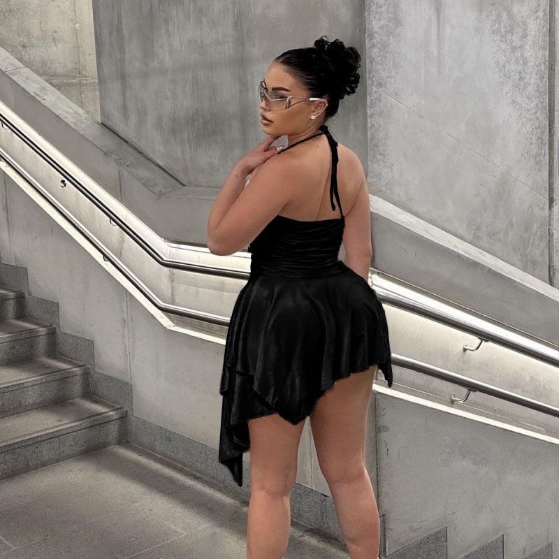 Короткое платье неправильной формы для женщин